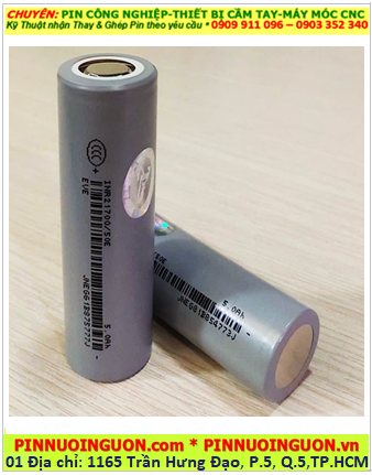 EVE INR21700/50E, Pin sạc 3.7v Lithium Li-ion EVE INR21700/50E (5000mAh,15A)